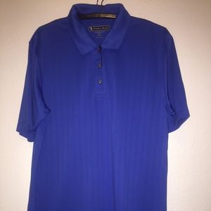 NWT Mens L Blu Pebble Beach Performance Polo Shirt